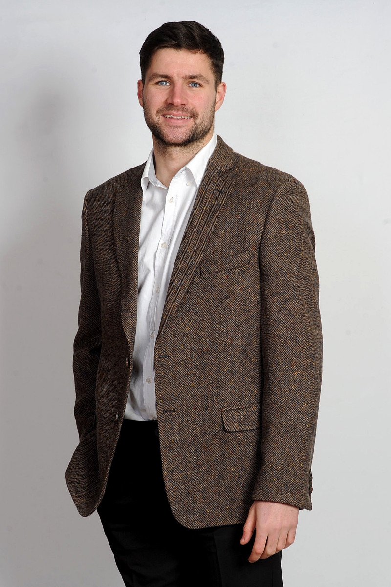 Kinvara Herringbone Donegal Tweed Jacket