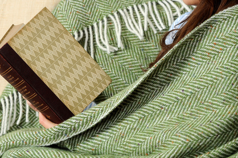 Newgrange Throw Apple Green