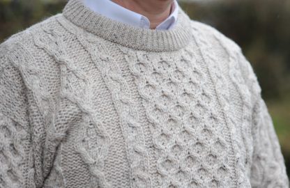 Legacy Irish Aran Sweater Sandstone Fleck