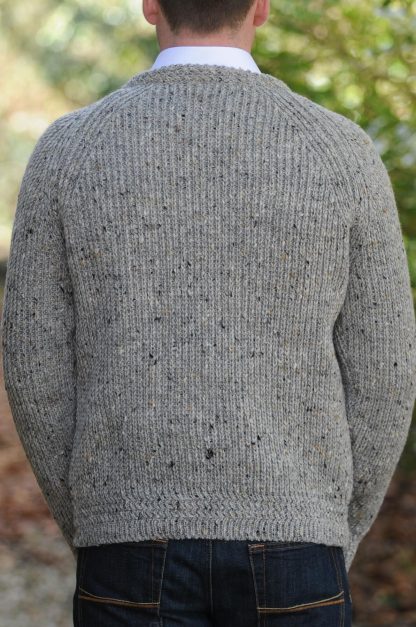Tory Island Fishermans Sweater Granite Detail