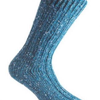Donegal Tweed Sock Steel Blue
