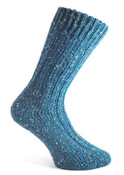 Donegal Tweed Sock Steel Blue