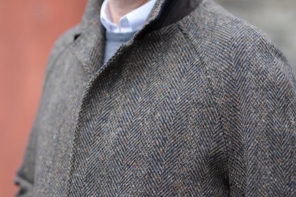 Dublin Herringbone Donegal Tweed Overcoat Bracken