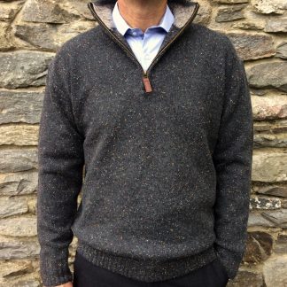 Baltimore Irish Aran Sweater Charcoal Fleck