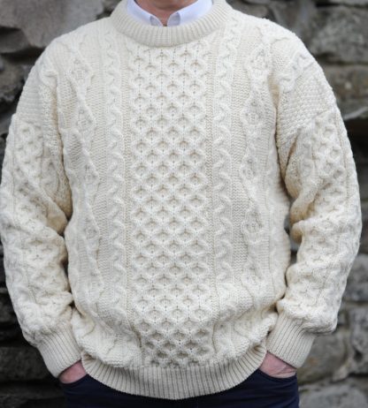 Legacy Irish Aran Sweater Natural