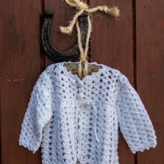 Irish Hand Crochet Christening Cardigan