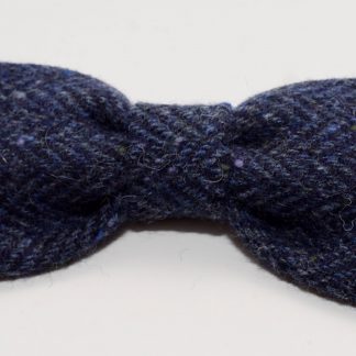 Donegal Tweed Bow Herringbone Blue Grey