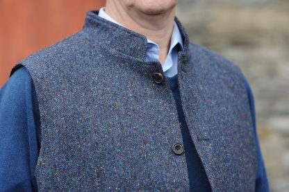 Wexford Traditional Weave Waistcoat Blue Fleck