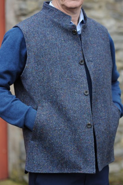 Wexford Traditional Weave Waistcoat Blue Fleck