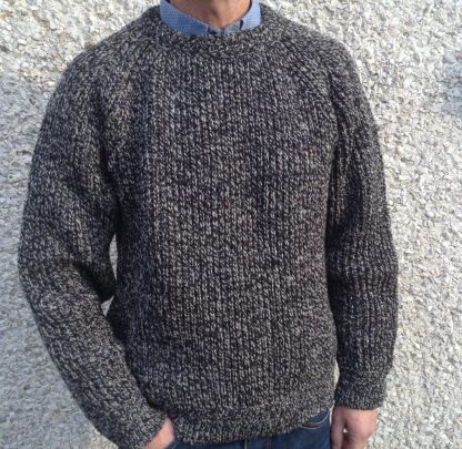 Tory Island Fishermans Sweater Storm Black