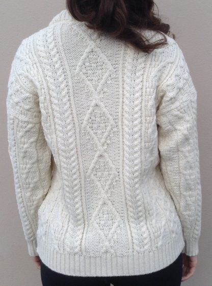 Innismor Ladies Aran Sweater Natural