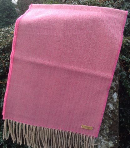 Pink Blush Merino Wool Scarf