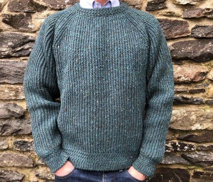 Tory Island Fishermans Sweater Teal c