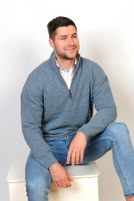 Baltimore Aran Sweater Cornflower Blue