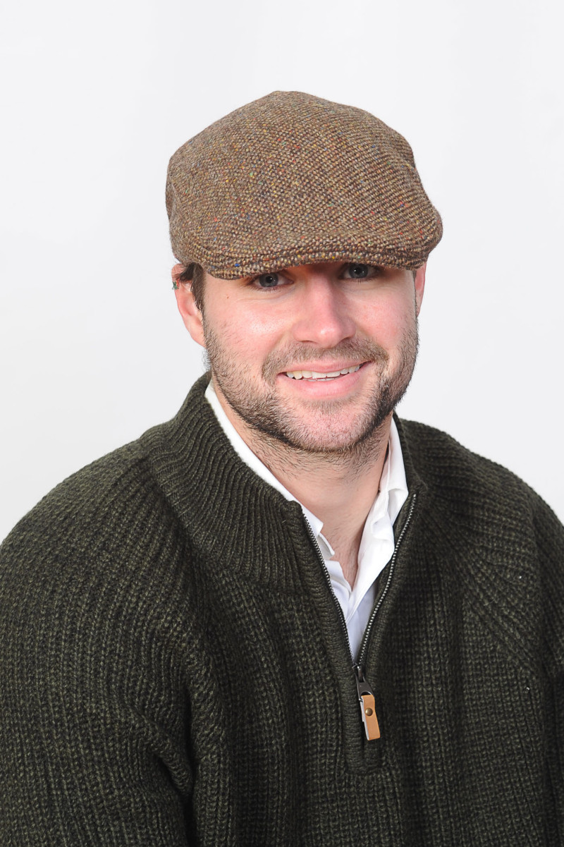 Brad Pitt Style Tweed Cap Muddy Water