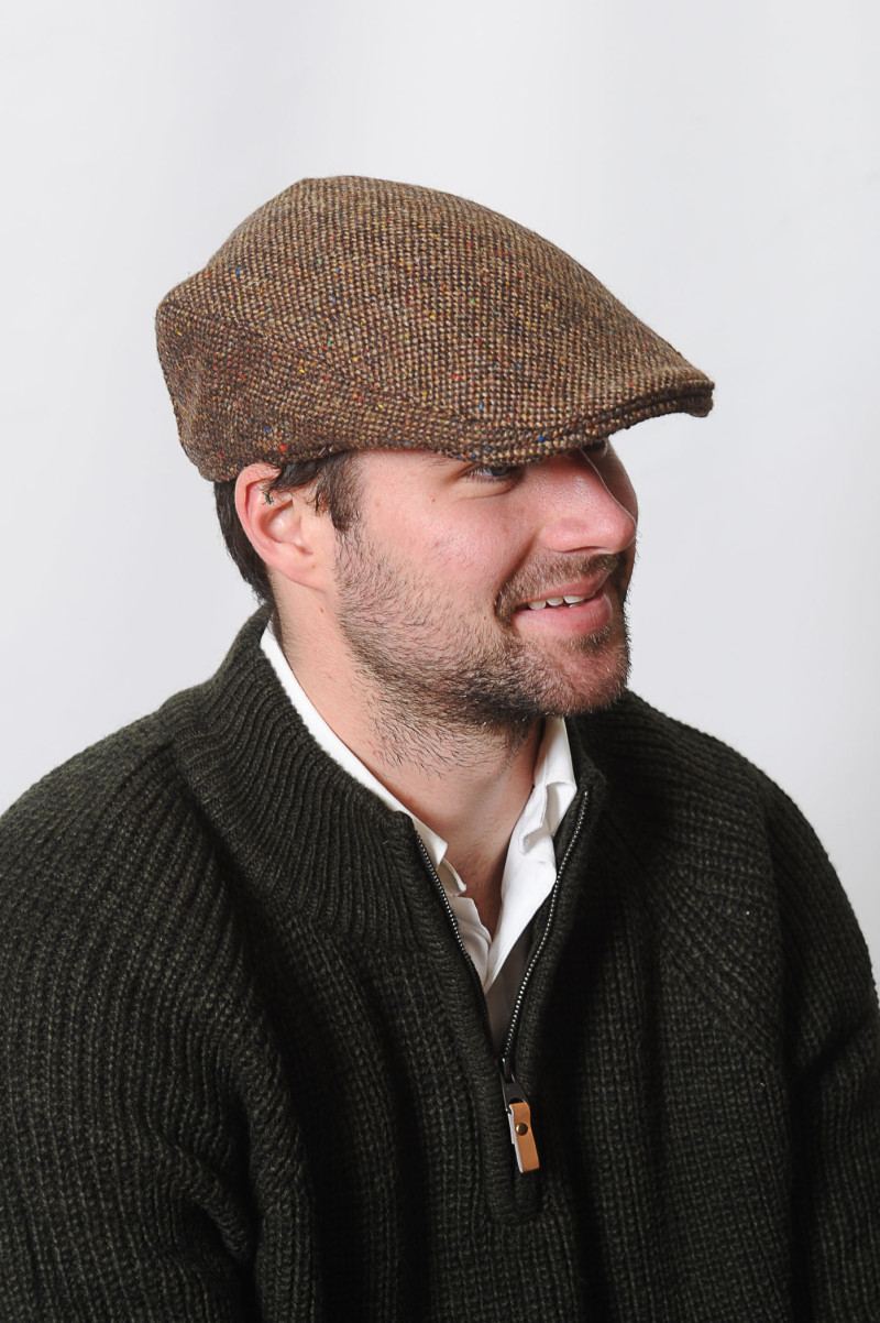 Brad Pitt Style Tweed Cap Muddy Water
