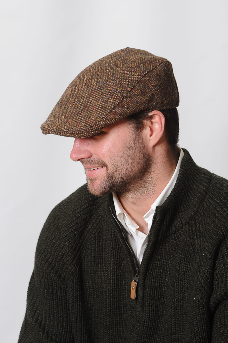 Brad Pitt Style Tweed Cap Muddy Water