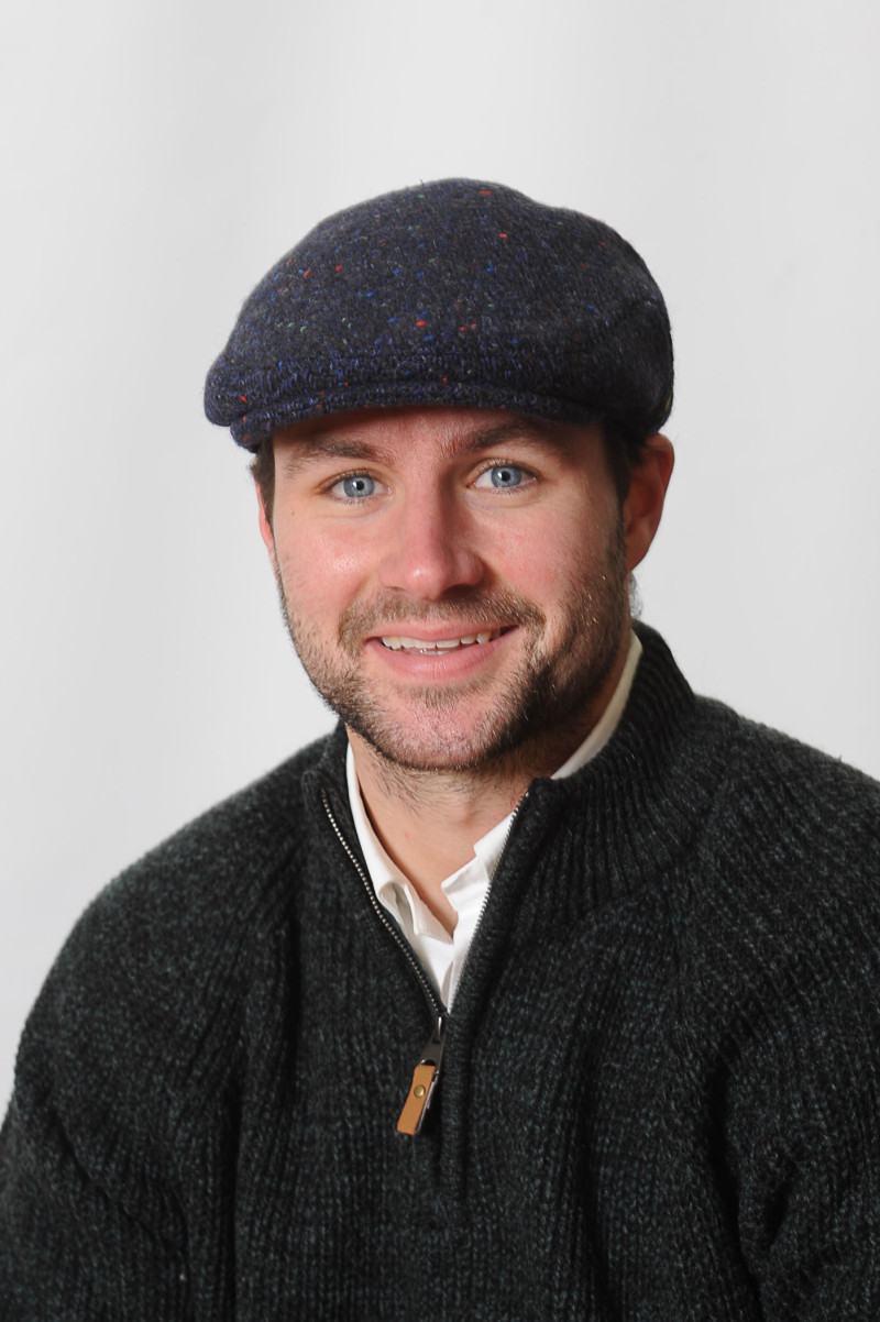 Brad Pitt Style Tweed Cap Wee Blue Fleck