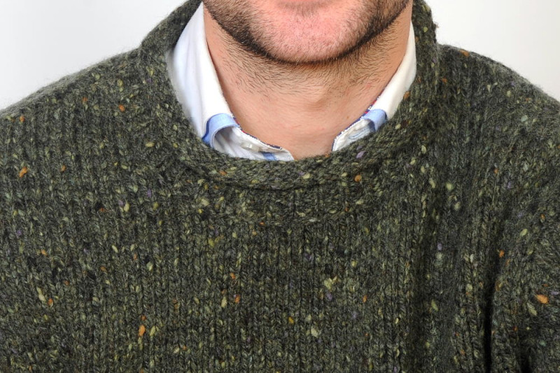 Carrick Aran Sweater Clover Green