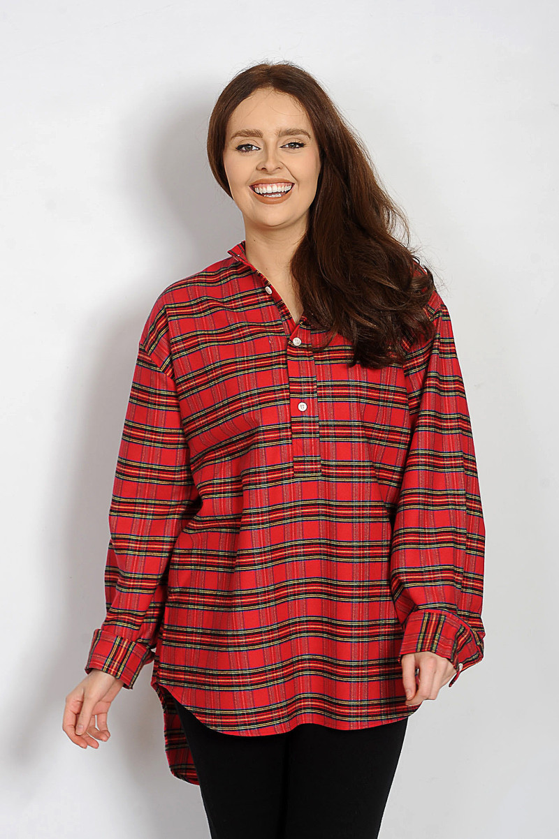 Gleneske Women's Irish Grandfather Shirt Royal Stewart