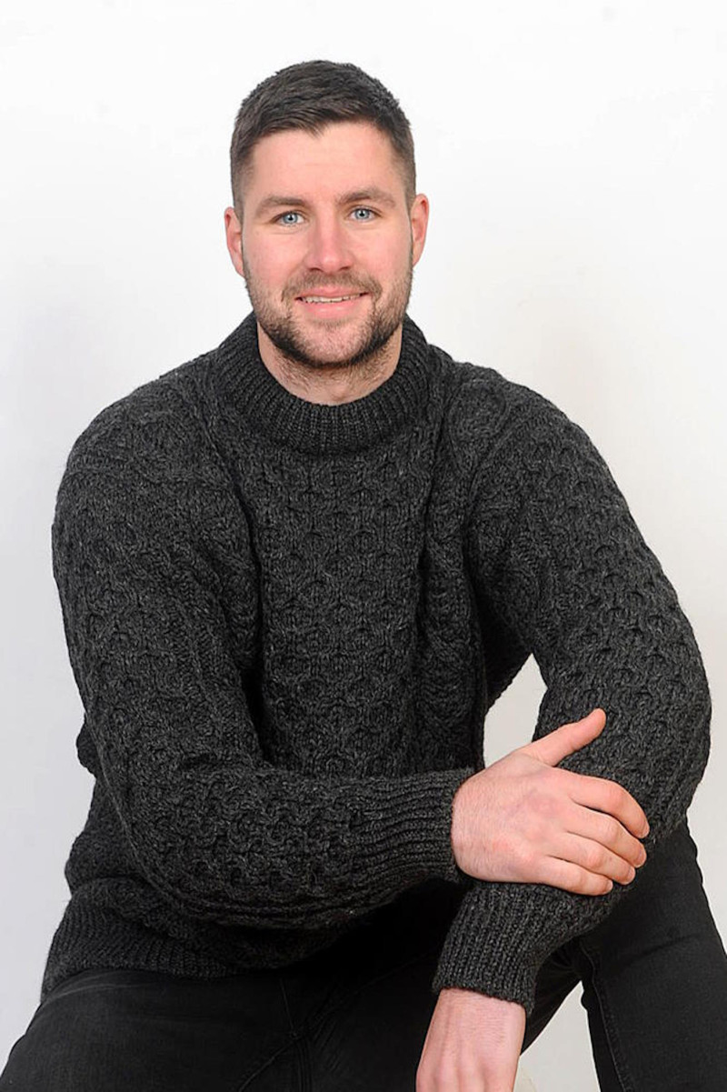Dubliner Aran Sweater Charcoal Grey