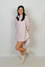 Gleneske Ladies Irish Grandfather Shirt Cranberry