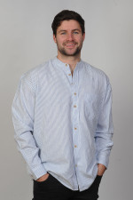 Claddagh Grandfather Shirt Ice Blue Stripe