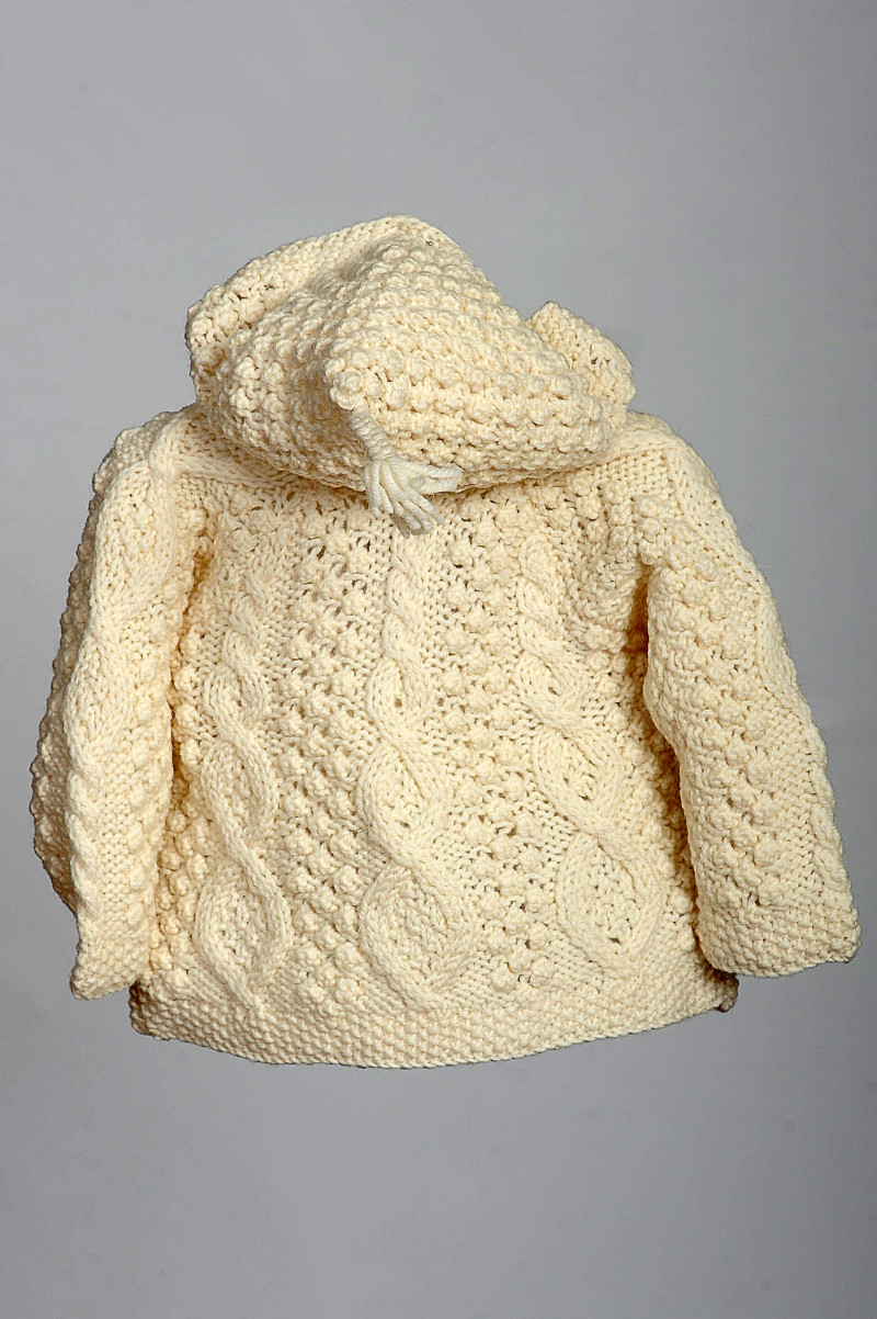 Handknit Wee Aran Hoody