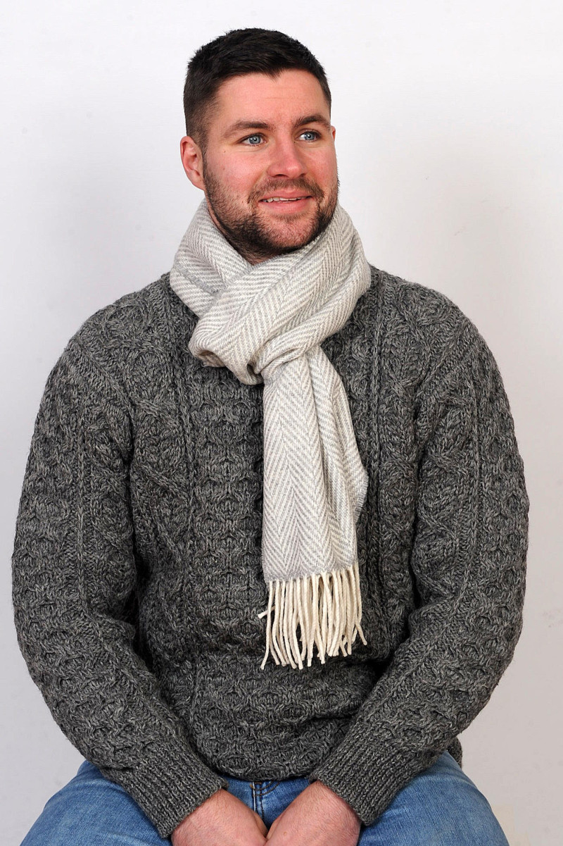 Silver Cloud Lambswool Scarf