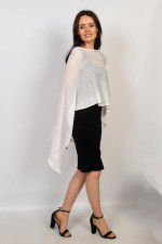 Erin Poncho Pale Ivory