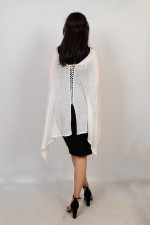 Erin Poncho Pale Ivory