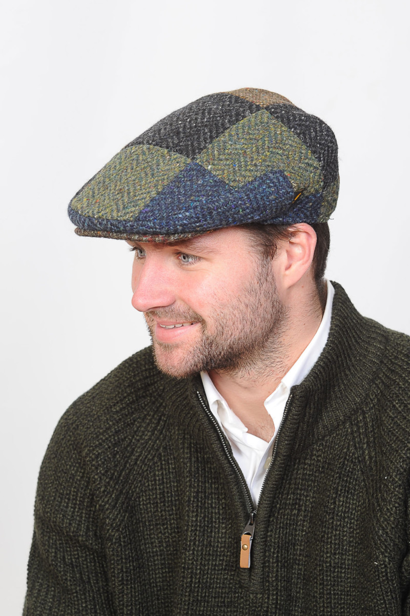 Patchwork Tweed Cap Island Edge