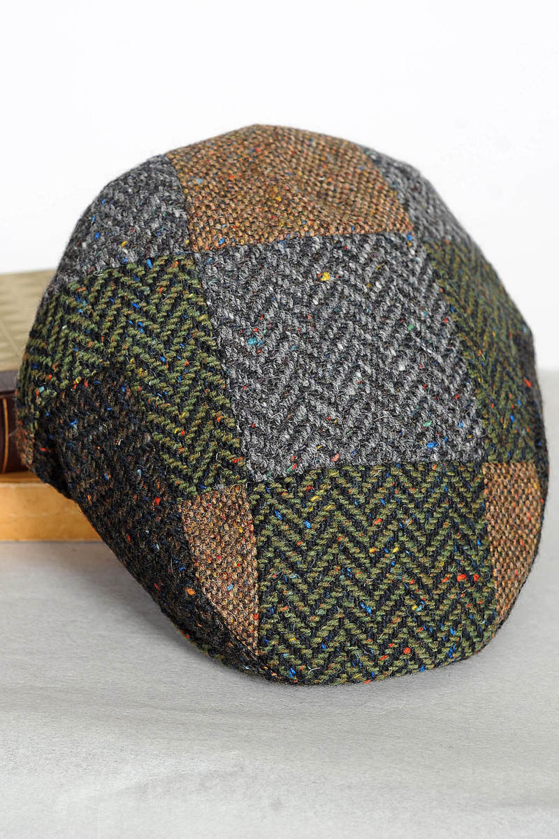 Patchwork Tweed Cap Island Edge