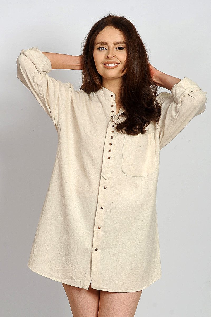 Claddagh Women’s Grandfather Shirt Oatmeal