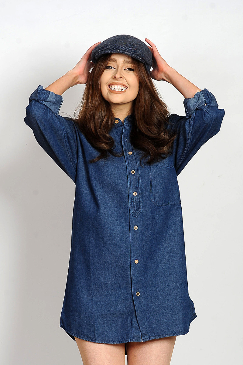 Denim Chambray Grandfather Shirt