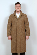 Connemara Tweed Overcoat Camel