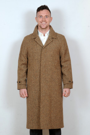 Connemara Tweed Overcoat Camel