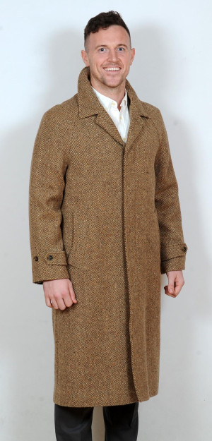 Connemara Tweed Overcoat Camel